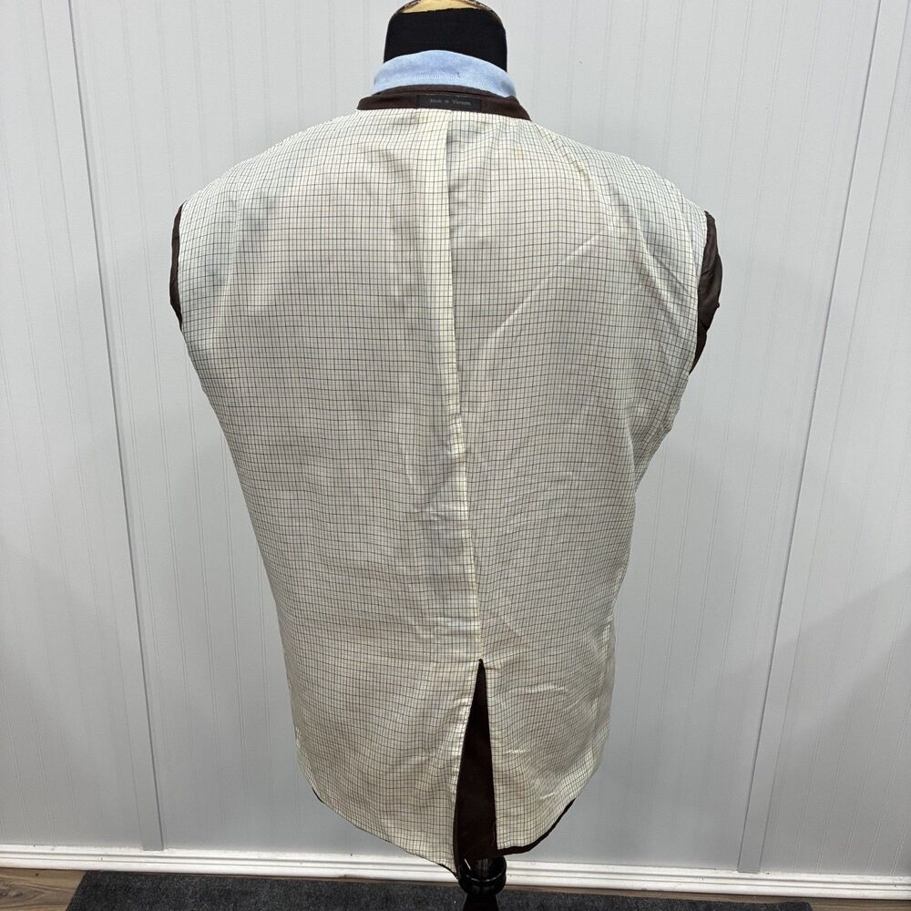 Lauren Ralph Lauren 50R Brown Faux Leather 2-Button Single-Vent Sports Coat - Picture 7 of 8